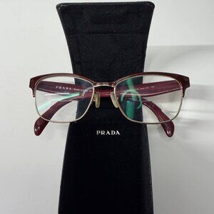 Prada VPR 65R Optical Eyeglasses – Burgundy – Made in Italy